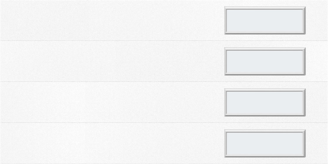 9'x7' Window - Skyflush Right  - White - Frosted