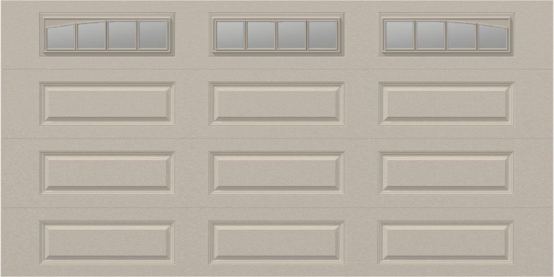 14x7 - Long with glass Arched Stockbridge Long - Clear  With glass Long - Almond