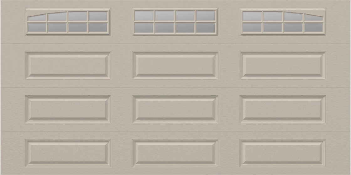 14x7 - Arched Stockton Long - Clear  With glass Long - Almond