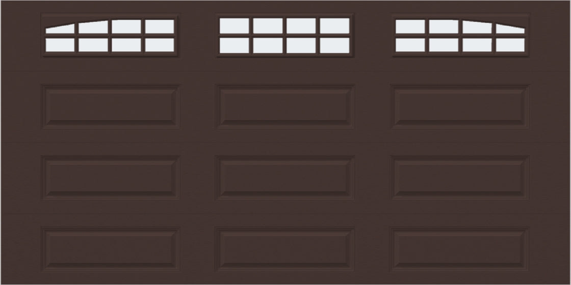 14x7 -  Arched Stockton Long - Frosted With glass Long - Brown