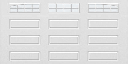 14x7 -  Arched Stockton Long - Frosted With glass Long - White