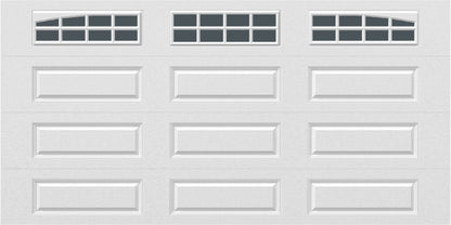 14x7 -  Arched Stockton Long - Obscure With glass Long - White