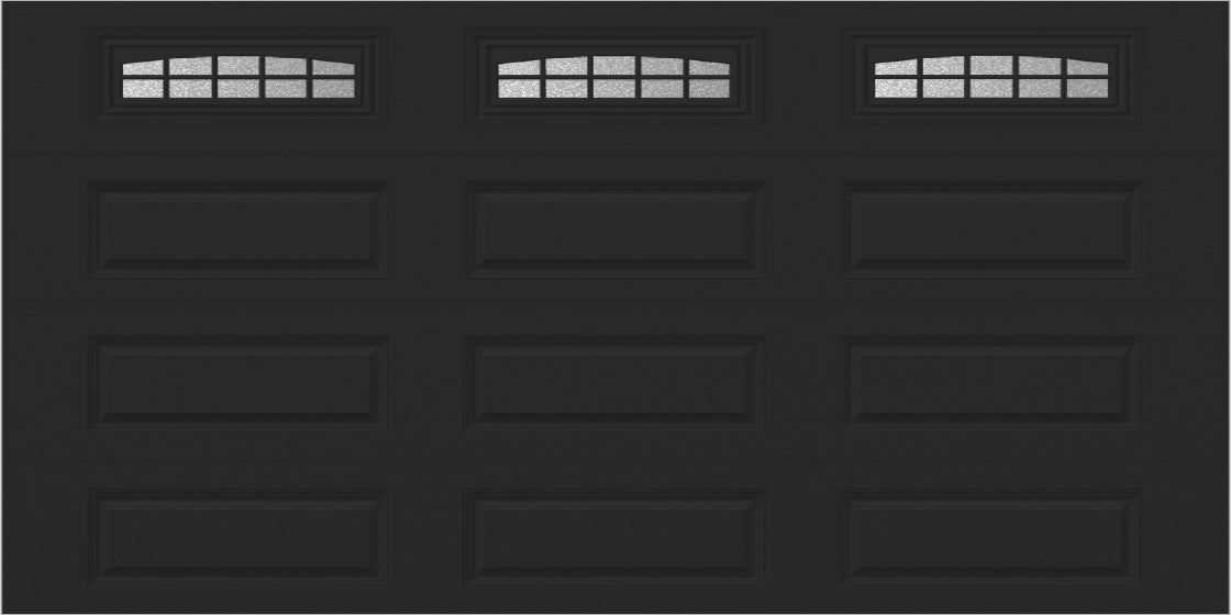 14x7 -  Cascade - Obscure  With glass Long - Black