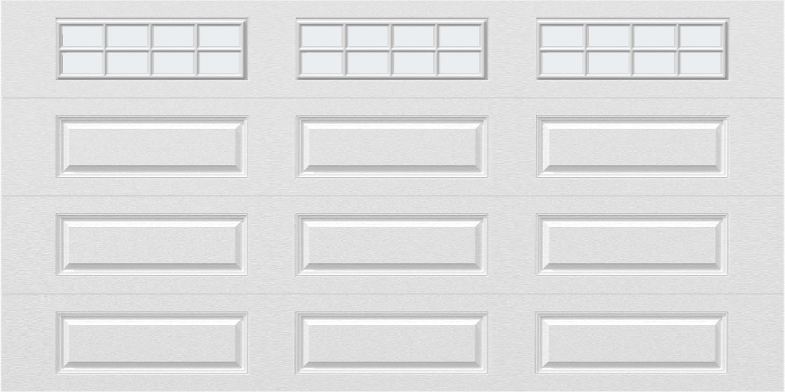 14x7 - Frosted -  Long -Stockton With glass Long - White