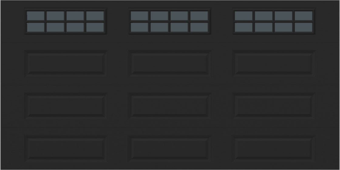 14x7 -  Tinted - Long Stockton With glass - Black