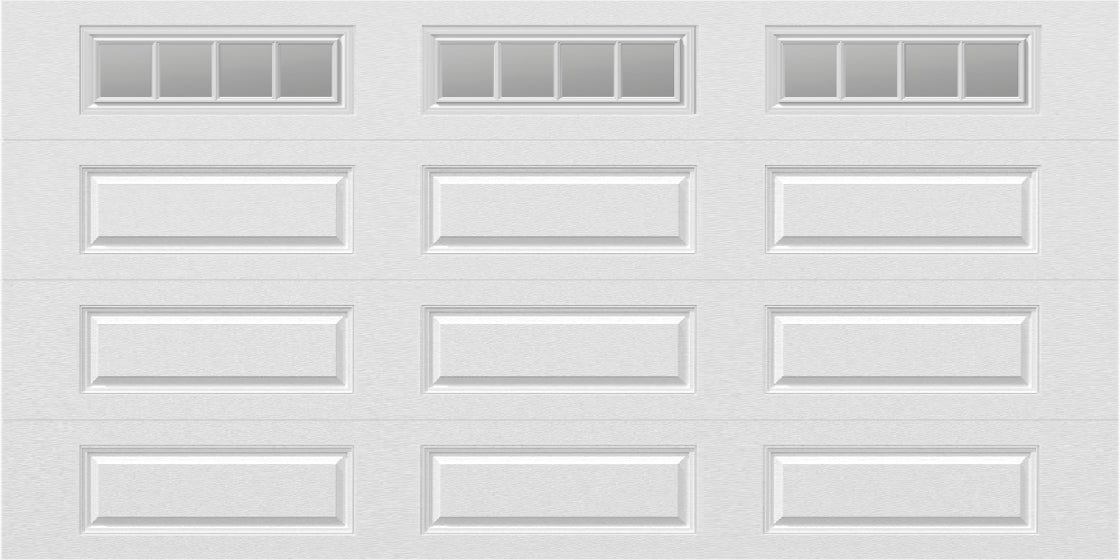 14x7 -  Straight Stockbridge Long  - Clear  With glass Long - White