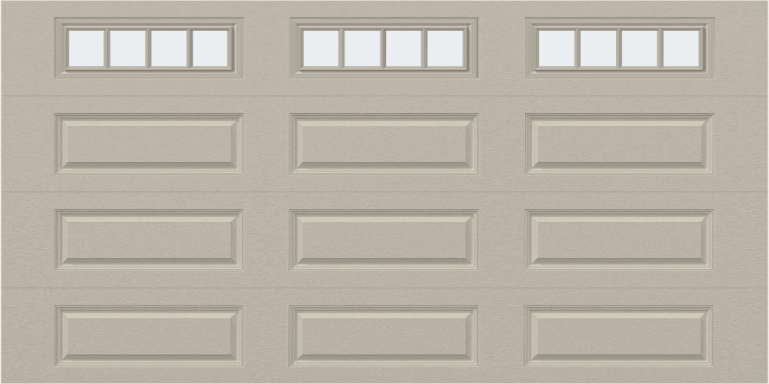 14x7 - Straight Stockbridge Long - Frosted With glass Long - Almond