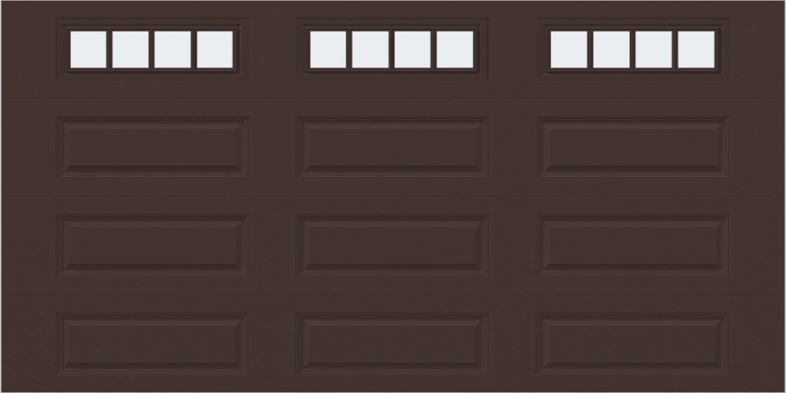 14x7 -  Straight Stockbridge Long - Frosted With glass Long - Brown