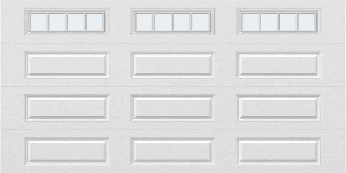 14x7 - Straight Stockbridge Long - Frosted With glass Long - White