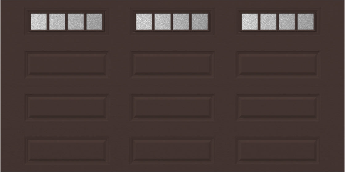 14x7 -  Straight Stockbridge Long - Obscure With glass Long - Brown