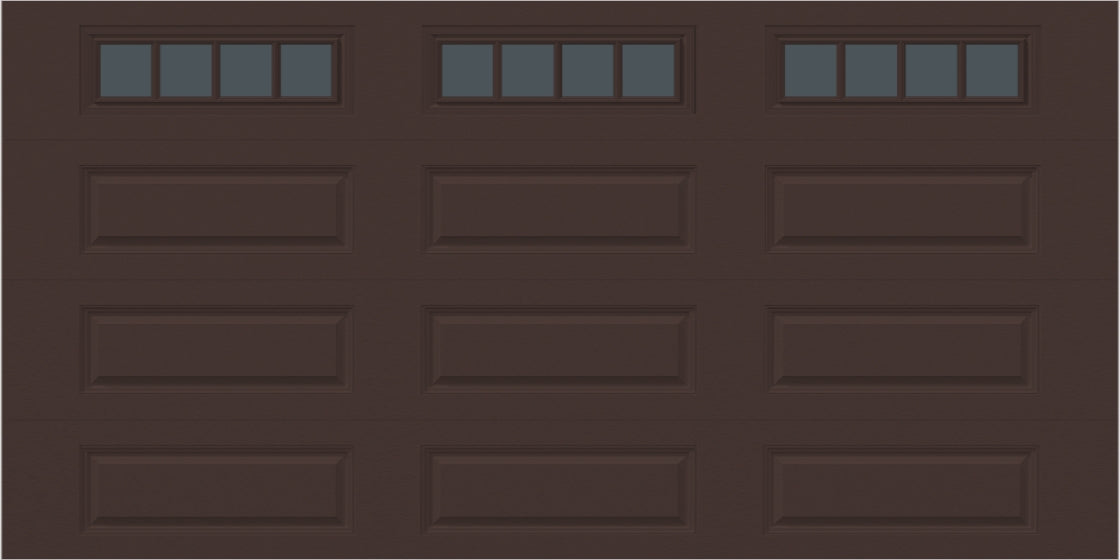 14x7 -  Straight Stockbridge Long - Tinted   With glass Long - Brown