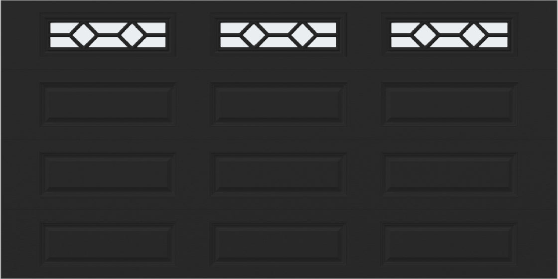 14x7 -  Waterton Long 1 - Frosted -   With glass Long - Black