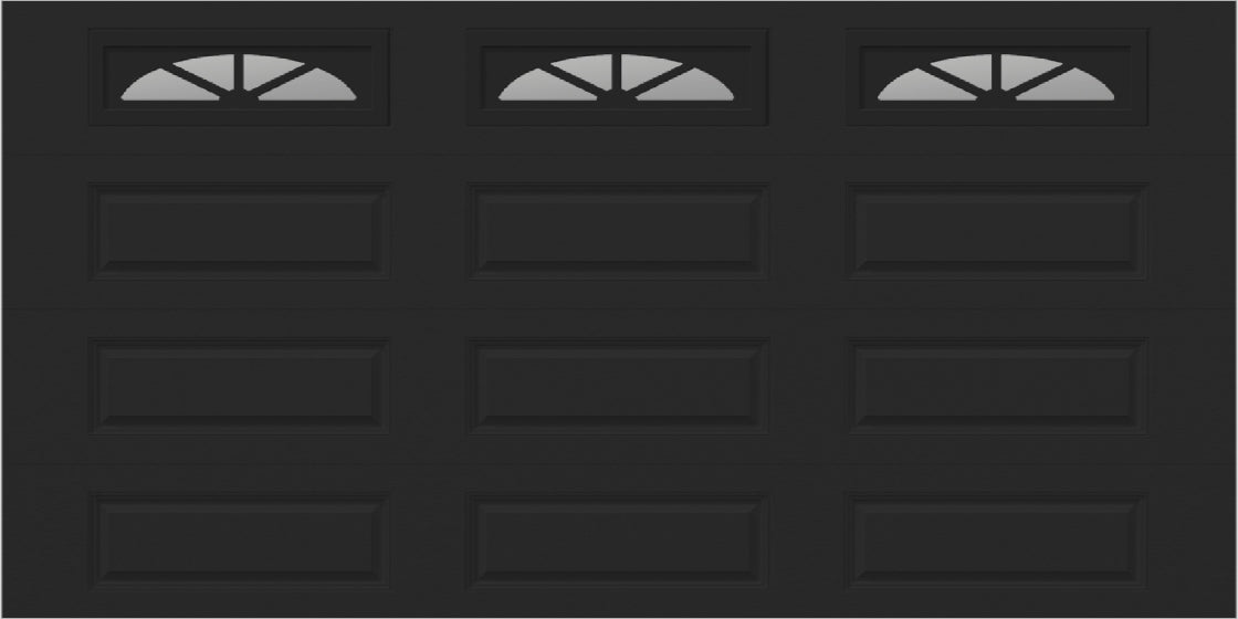 14x7 -  Waterton Long 2  - Clear -   With glass Long - Black