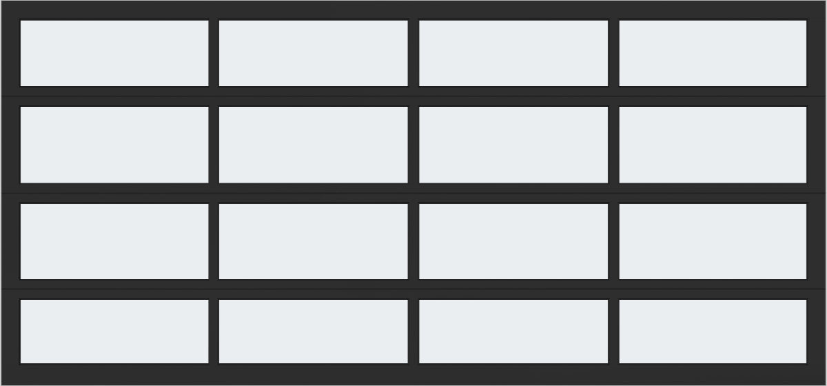 15'x7' Window - Aluminum  - Black - White Laminate