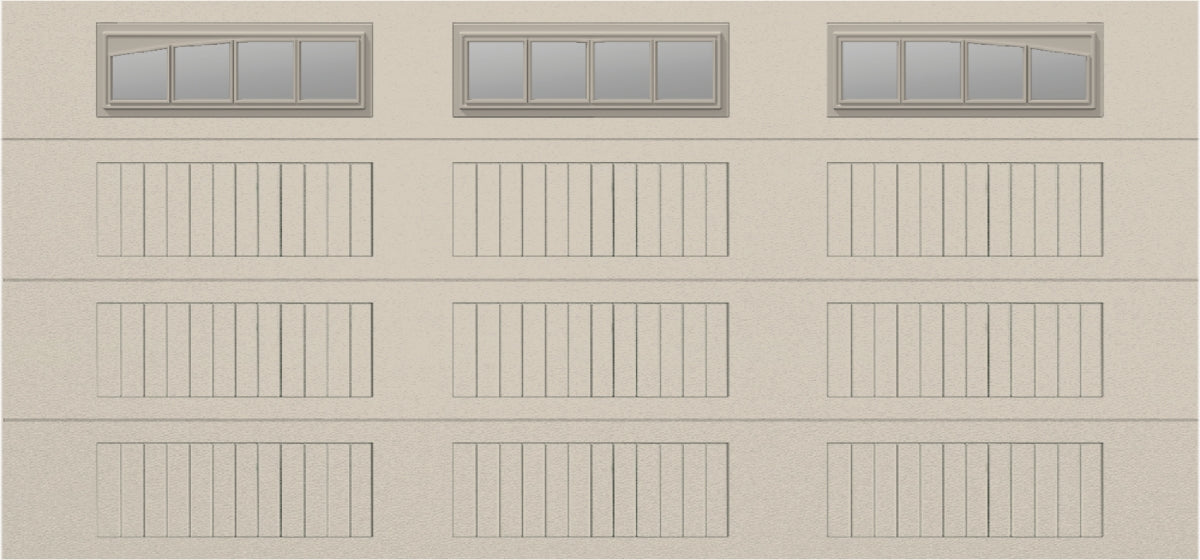 15x7 - Arched Stockton Long - Clear  With glass Long - Almond