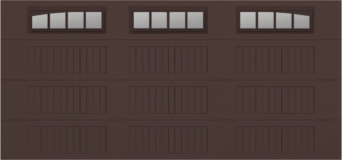 15x7 -  Arched Stockton Long - Clear  With glass Long - Brown