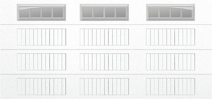 15x7 -  Arched Stockton Long - Clear  With glass Long - White