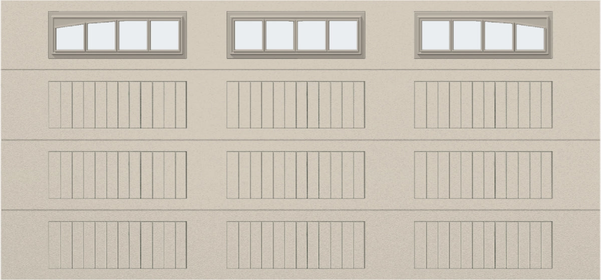 15x7 - Arched Stockton Long - Frosted With glass Long - Almond