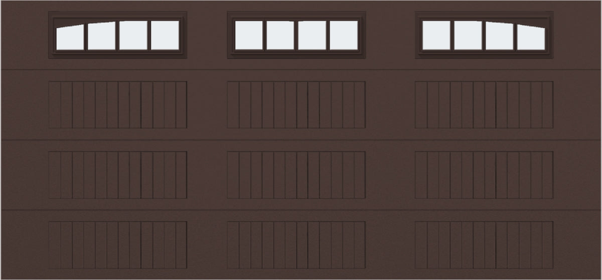 15x7 -  Arched Stockton Long - Frosted With glass Long - Brown