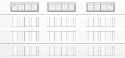15x7 -  Arched Stockton Long - Frosted With glass Long - White