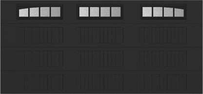 15x7 -  Arched Stockton Long - ObscureWith glass Long - Black