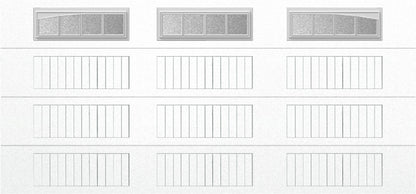 15x7 -  Arched Stockton Long - Obscure With glass Long - White