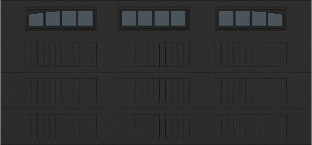 15x7 - Arched Stockton Long - Tinted With glass Long - Black