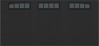 15x7 - Arched Stockton Long - Tinted With glass Long - Black