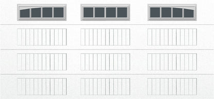 15x7 -  Arched Stockton Long - Obscure With glass Long - White