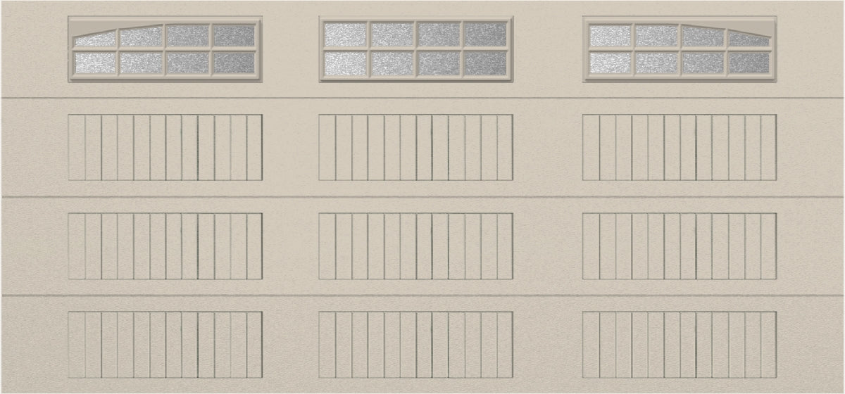 15x7 - Arched Stockbridge Long - Obscure With glass Long - Almond