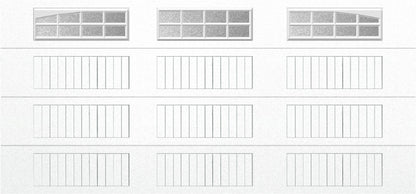 15x7 -  Arched Stockbridge Long - Obscure With glass Long - White