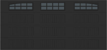 15x7 -  Arched Stockbridge Long - Tinted With glass Long - Black