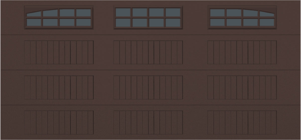 15x7 -  Arched Stockbridge Long - Tinted With glass Long - Brown