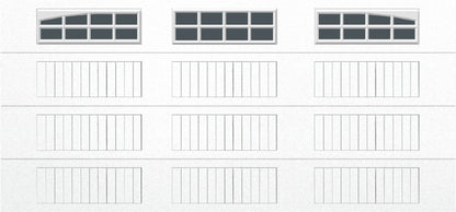 15x7 -  Arched Stockbridge Long - Tinted With glass Long - White