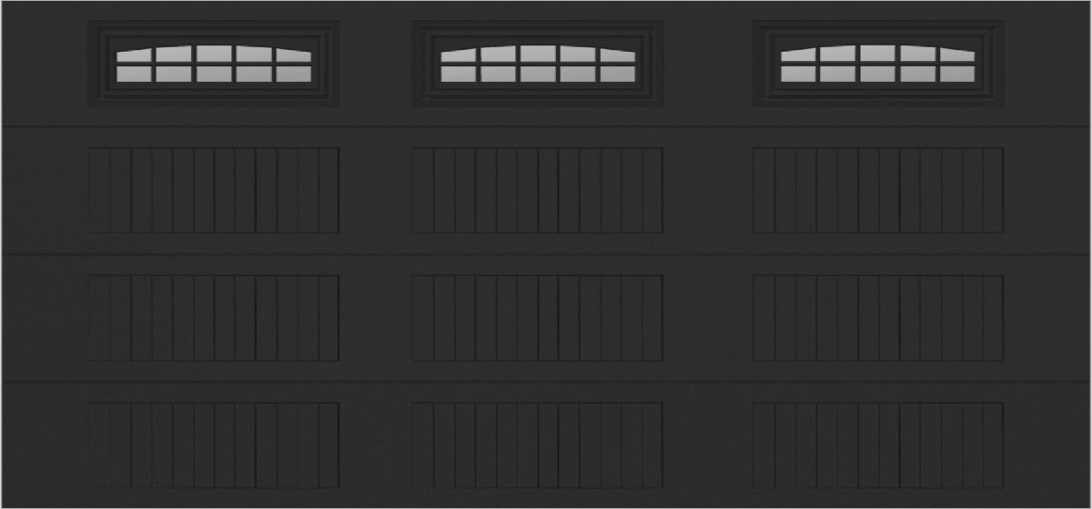 15x7 -  Cascade - Clear  With glass Long - Black