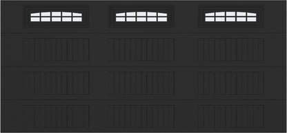 15x7 -  Cascade - Frosted  With glass Long - Black