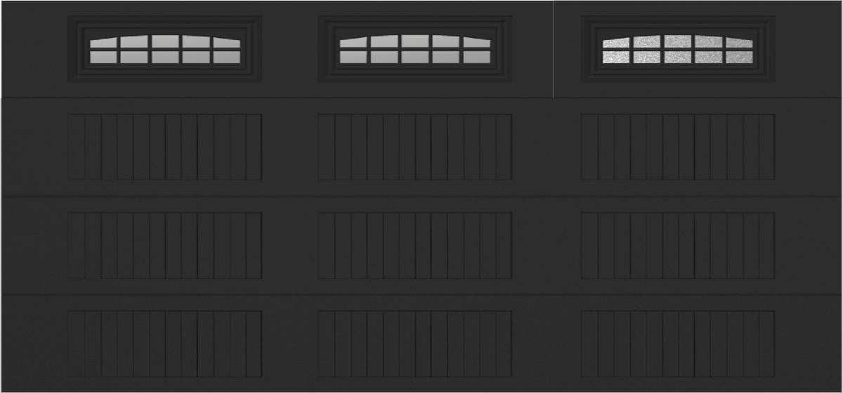 15x7 -  Cascade - Obscure  With glass Long - Black