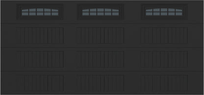 15x7 -  Cascade - Tinted  With glass Long - Black.