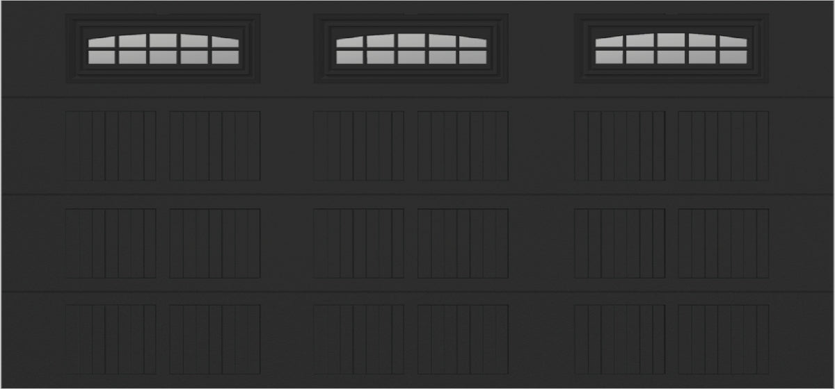 15x7 -  Cascade Short - Clear  With glass - Black