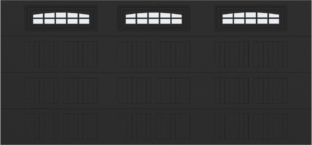 15x7 -  Cascade Short - Frosted  With glass - Black.