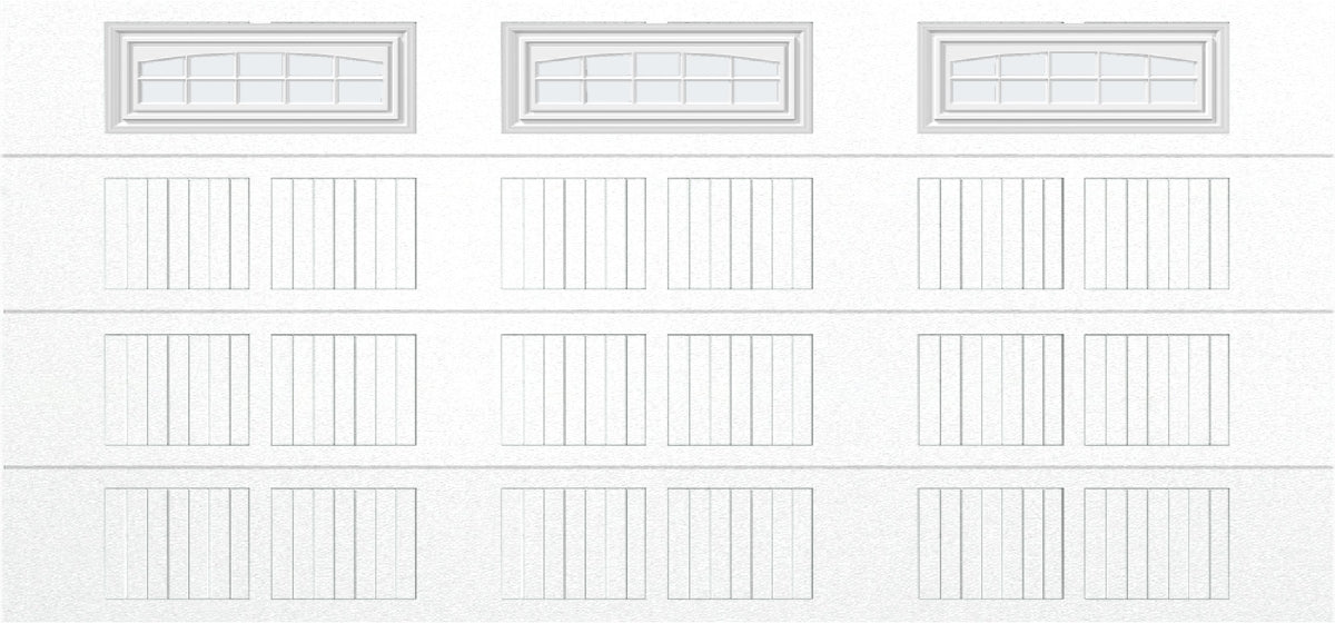 15x7 -  Cascade - Frosted  With glass Long - White