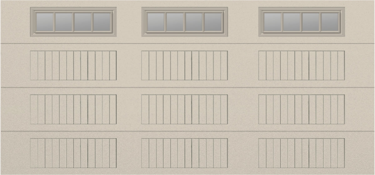 15x7 - Straight Stockbridge Long - Clear  With glass Long - Almond