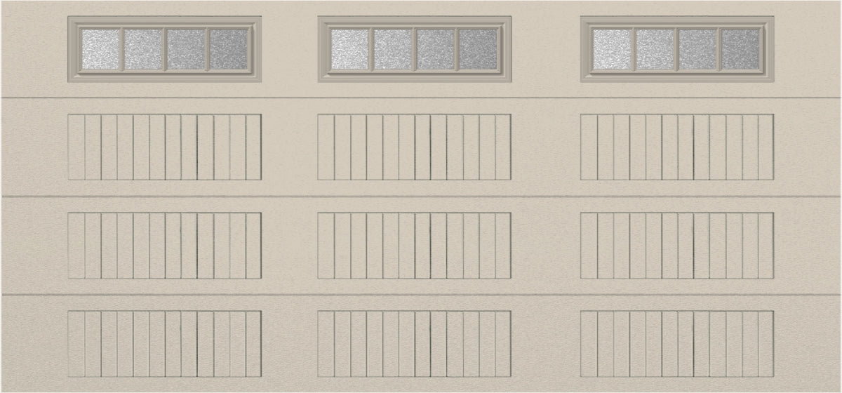 15x7 - Straight Stockbridge Long - Obscure With glass Long - Almond