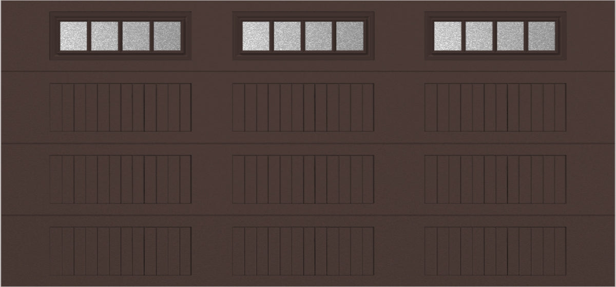 15x7 -  Straight Stockbridge Long - Obscure With glass Long - Brown