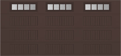 15x7 -  Straight Stockbridge Long - Obscure With glass Long - Brown