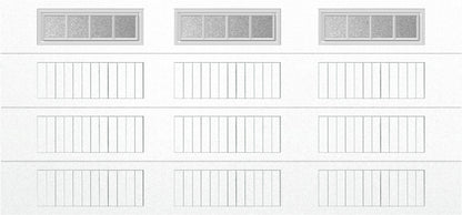 15x7 -  Straight Stockbridge Long - Obscure With glass Long - White