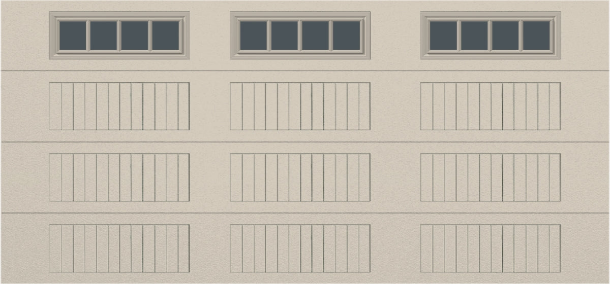 15x7 - Straight Stockbridge Long - Tinted   With glass Long - Almond