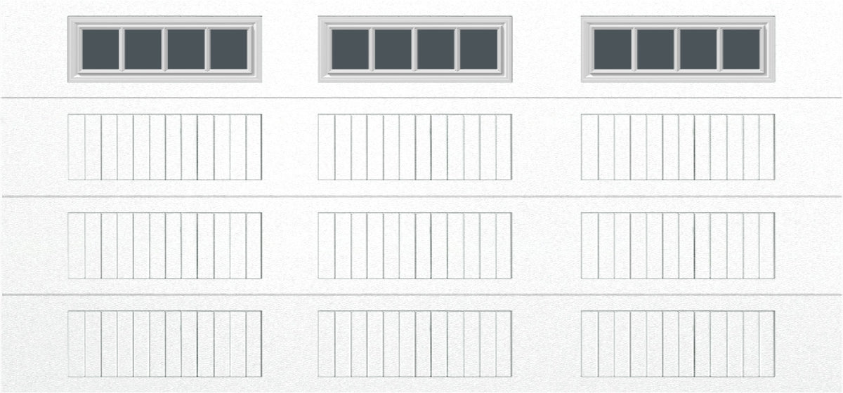 15x7 -  Straight Stockbridge Long - Tinted   With glass Long - White