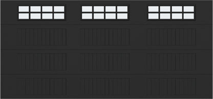 15x7 - Frosted -  Long - Stockton With glass Long - Black