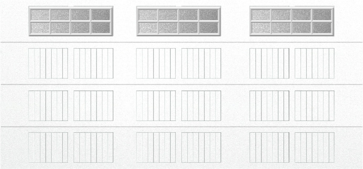 15x7 -  Obscure- Stockton With glass - White.